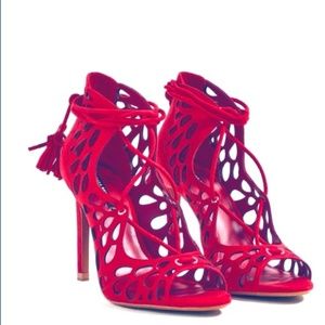 NEW - Never Used Red Heels - Zara